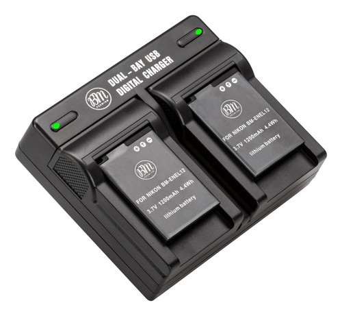 El12 batteries dual - en-el12, &