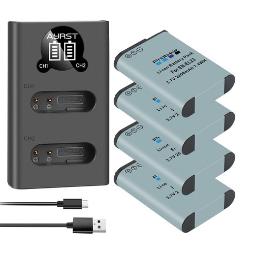 El23 battery led usb - en-el23,